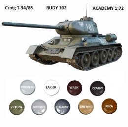 RUDY 102 plastikowy Model do sklejania czołgu T-34/85 Academy skala 1:72
