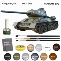 RUDY 102 plastikowy Model do sklejania czołgu T-34/85 Academy skala 1:72 + farby, klej
