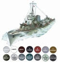 Okręt polski niszczyciel ORP Błyskawica skala 1:400 Mirage 400615