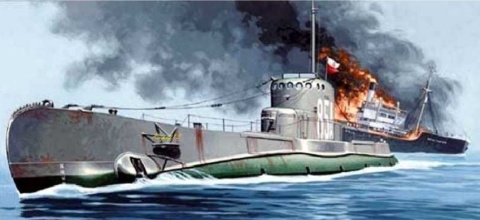 Polski okręt podwodny ORP Orzeł skala 1:400 Mirage 400407
