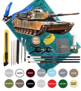 MODEL plastikowy czołg do sklejania M1A1 Abrams Tank Ukraine Tamiya Skala 1:35 25216