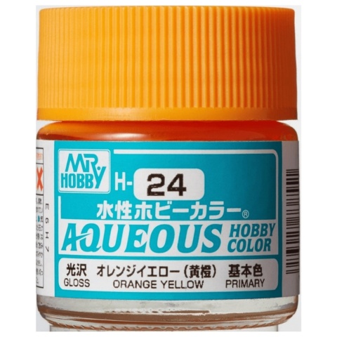Mr.Hobby Color H024 Orange Yellow błyszcząca. Farba modelarska akryl 10 ml